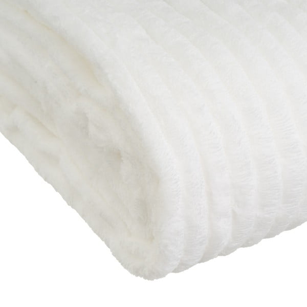 Bela odeja iz mikropliša 130x160 cm Fur Velvet – Casa Selección-image-3