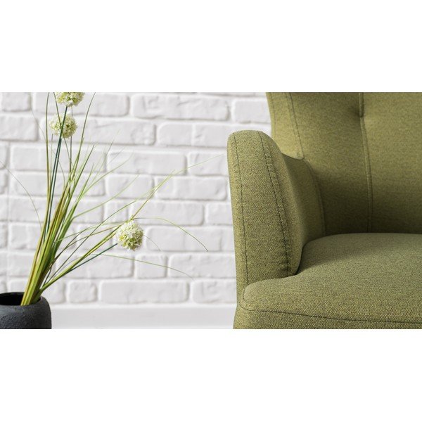 Olivno zelen fotelj Balcab Home Jane-image-4