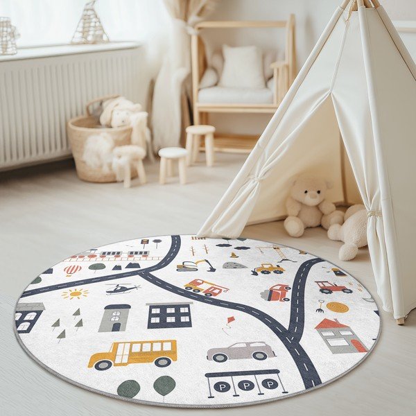 Pralna otroška igralna preproga ø120 cm World Around Me – Mila Home-image-2
