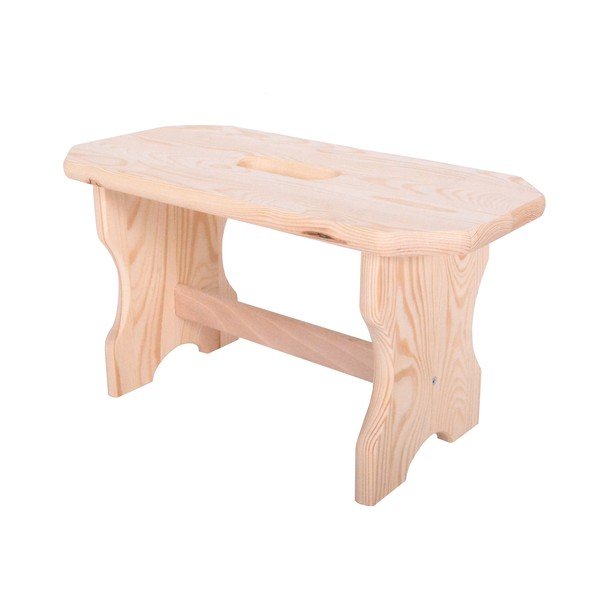 Stolček iz masivnega bora v naravni barvi Forte – Rojaplast-image-2