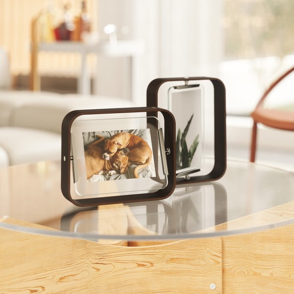 Temno rjav lesen stoječ okvir 19x24 cm Bellwood – Umbra-image-2