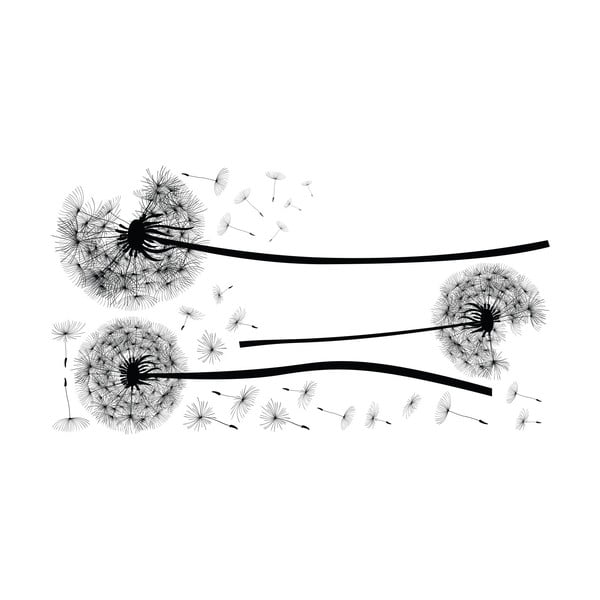 Komplet stenskih nalepk Ambiance Flying Dandelions-image-1