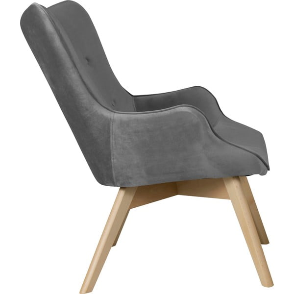 Siv žameten fotelj Niko – Ropez-image-3