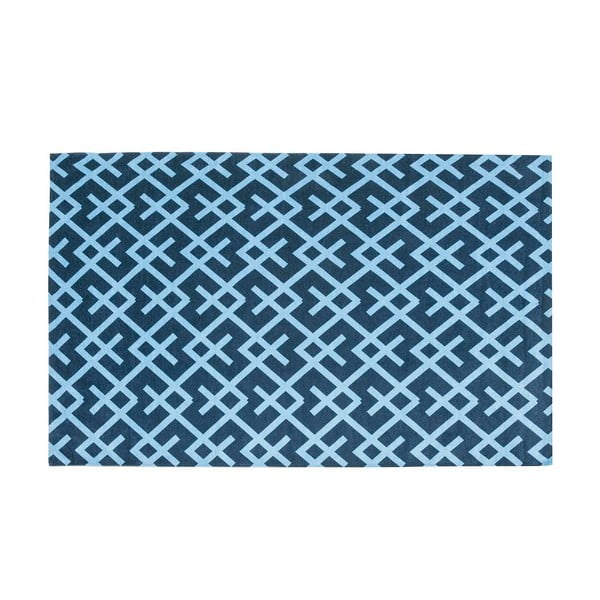 Zelo trpežna kuhinjska preproga Webtappeti Labyrinth Blue, 60 x 220 cm