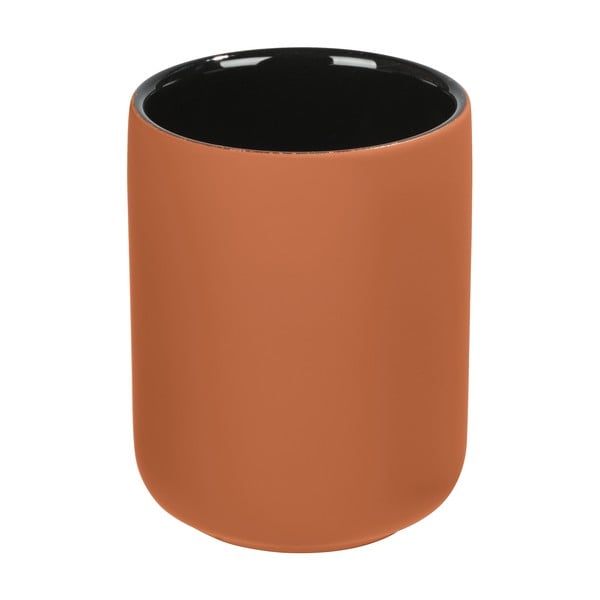 Oranžna keramična skodelica za zobno ščetko Wenko Avellino
