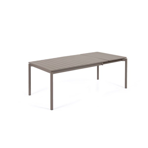 Rjava aluminijasta vrtna miza Kave Home Zaltana, 140 x 90 cm-image-2