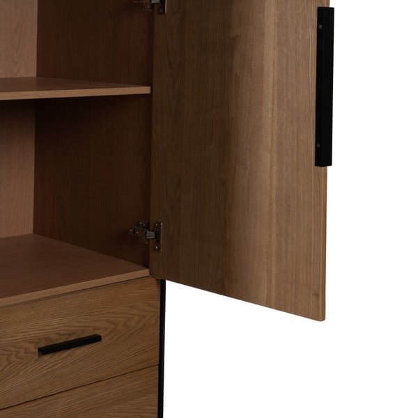 Garderobna omara v jesenovem dekorju v naravni barvi 104x203 cm – Ixia-image-4