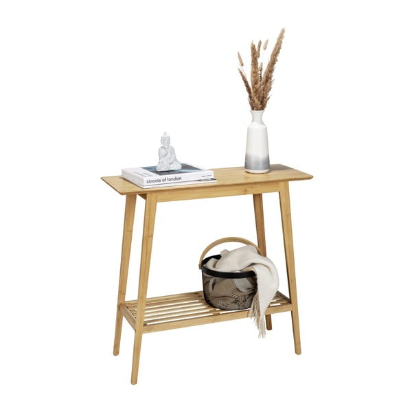 Bambusova stranska mizica v naravni barvi 30x80 cm Kona – Wenko-image-4