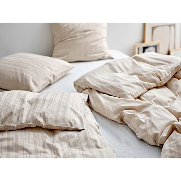 Bež enojna posteljnina iz damasta 140x200 cm Noble – Södahl-image-1