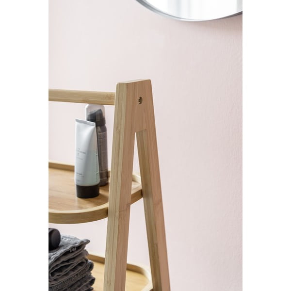 Črna/naravna bambusova kopalniška polica 44x80 cm Ecori – Wenko-image-1