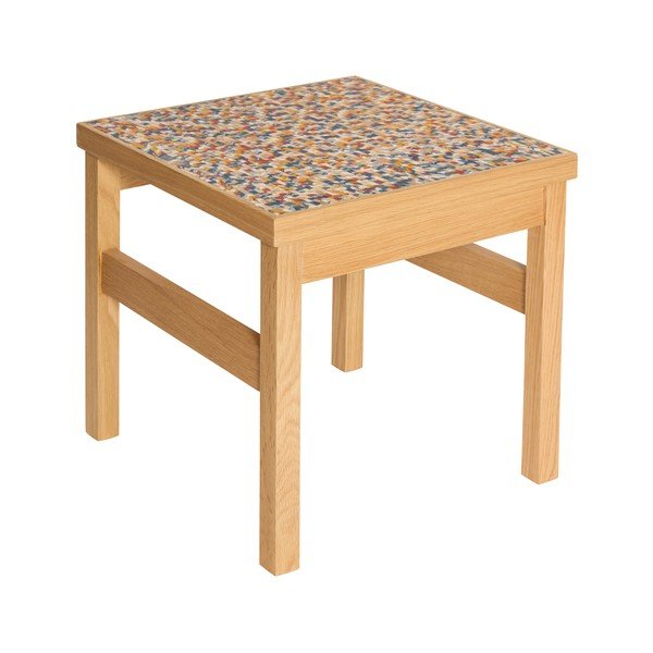 Stranska mizica v hrastovem dekorju 40x40 cm Confetti – Hübsch-image-4
