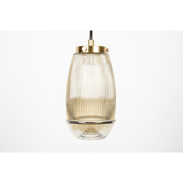 Viseča svetilka v zlati barvi s steklenim senčnikom ø 12 cm Robin - White Label-image-2