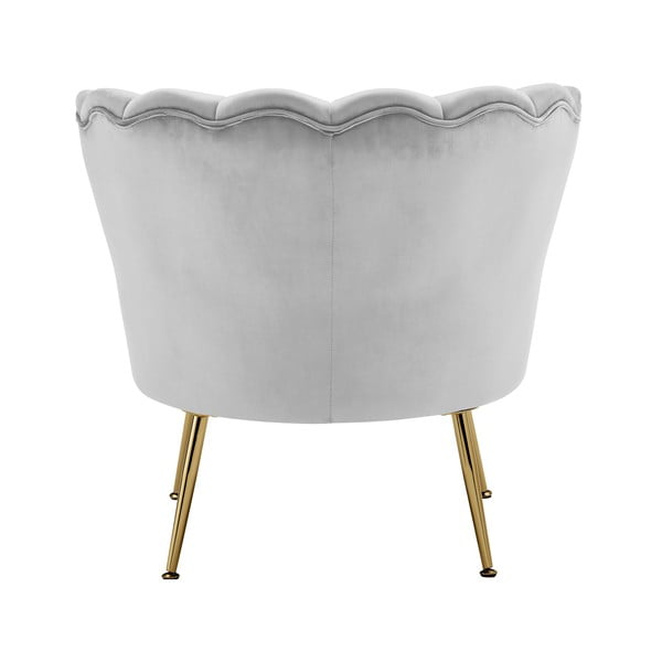 Svetlo siv žameten fotelj Kelsey – Støraa-image-3