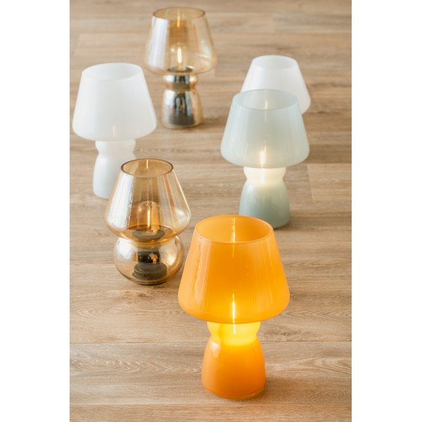 Bela namizna LED svetilka s steklenim senčnikom (višina 25,5 cm) Classic - Leitmotiv-image-2