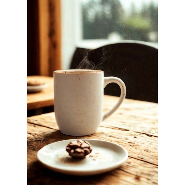 Kremno bela skodelica 300 ml Cafe – Ladelle-image-1