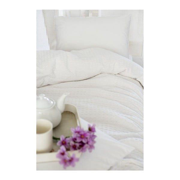 Bela bombažna odeja za zakonsko posteljo Pure, 200 x 240 cm