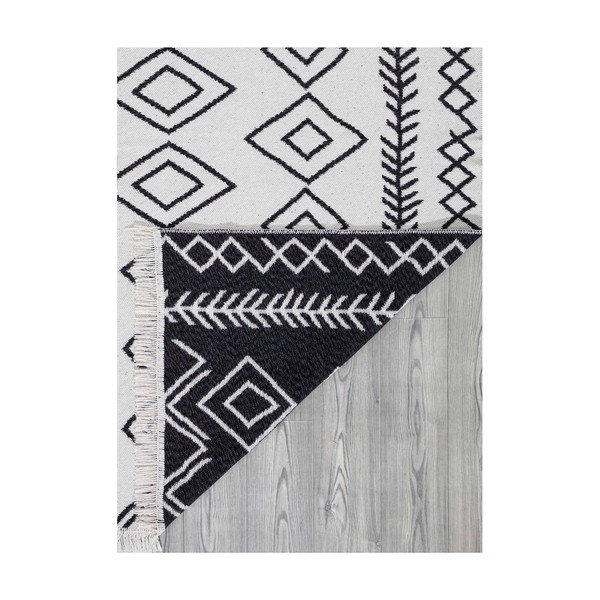 Črno-bela bombažna preproga Oyo home Duo, 60 x 100 cm-image-4