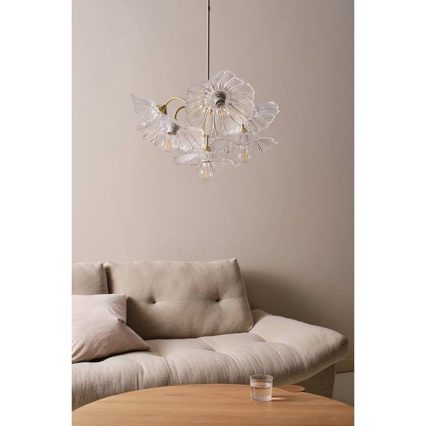 Steklena zatemnitvena viseča svetilka v zlati barvi ø 70 cm Nugget – Jotex-image-2