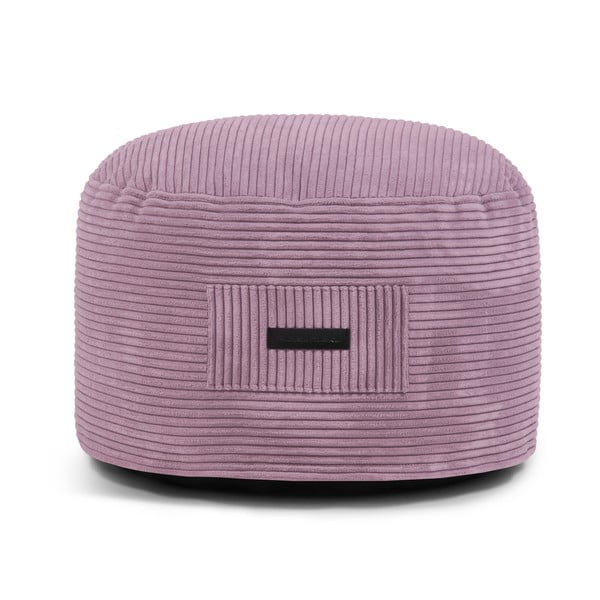 Vijoličen tabure iz rebrastega žameta Om 60 – SLOWDOWN