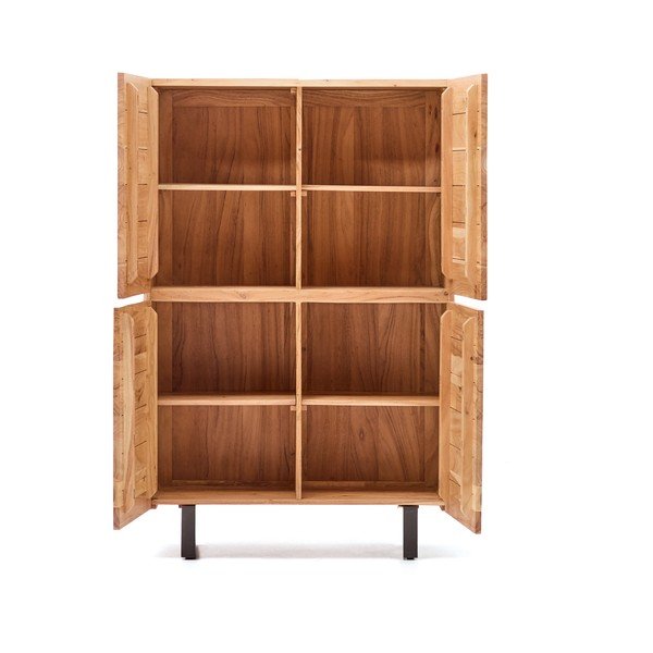 Komoda iz masivne akacije v naravni barvi 100x155x40,5 cm Uxue – Kave Home-image-3