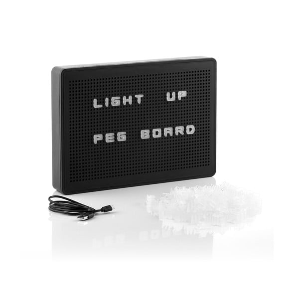 Črna LED svetlobna tabla s črkami InnovaGoods