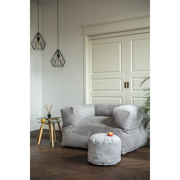 Rjava vreča za sedenje iz tkanine bouclé MooG – SLOWDOWN-image-1