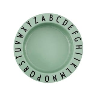 Zelena otroška skleda Design Letters Eat & Learn, ø 15,5 cm