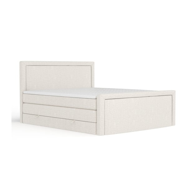 Bež boxspring postelja s prostorom za shranjevanje 140x200 cm Lavenda – Maison de Rêve