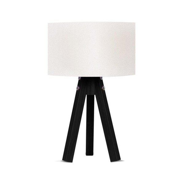 Belo-črna namizna svetilka Mdf - Magenta Home