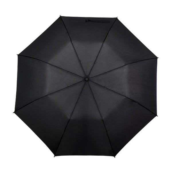 Črn zložljiv vetrovni dežnik Ambiance Minimalistic, ⌀ 123 cm