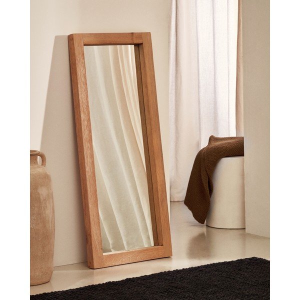 Stensko ogledalo z lesenim okvirjem 50x120 cm Maden – Kave Home-image-1