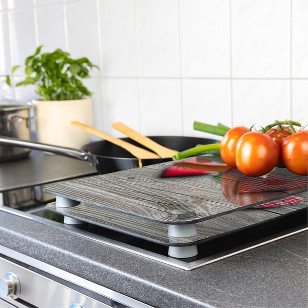 Komplet 2 steklenih zaščitnih plošč za štedilnik Wenko Heart, 52 x 30 cm-image-1