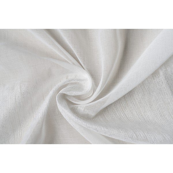Bela prosojna zavesa 140x260 cm Musette – Mendola Fabrics-image-3