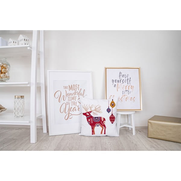 Božični okrasni vzglavnik z bombažno prevleko Butter Kings Folk, 45 x 45 cm-image-1