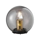 Črna namizna svetilka s steklenim senčilom Dini – Fischer & Honsel