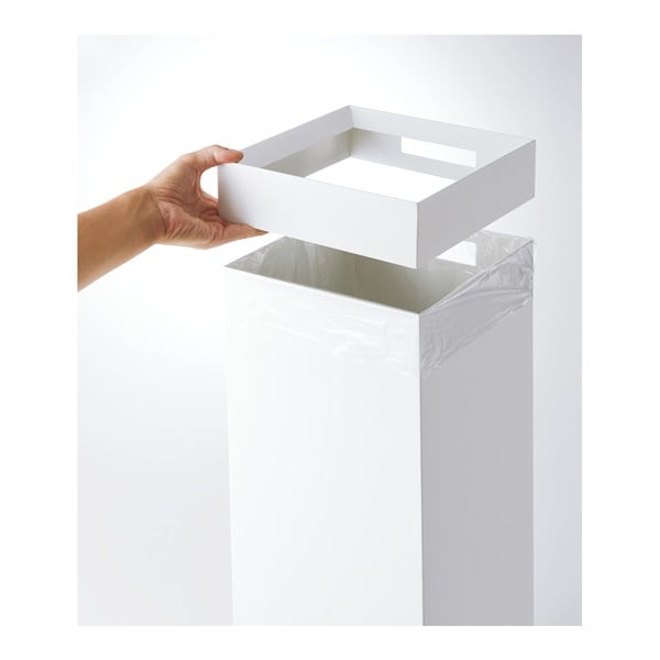 Bel kovinski koš za smeti 27 l Tall – YAMAZAKI-image-4