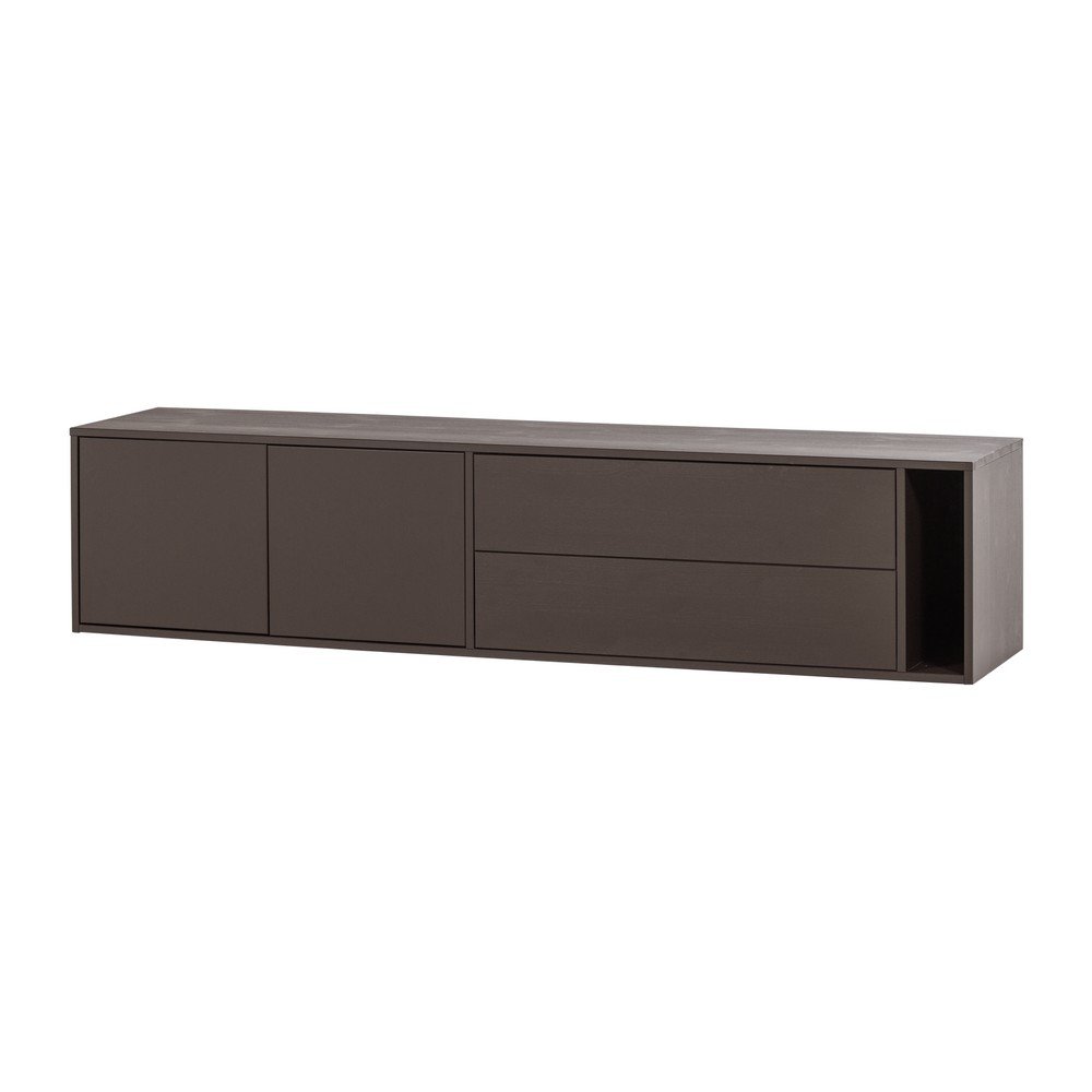 Temno rjava TV omarica iz masivnega bora 200x45x44 cm Settle Down