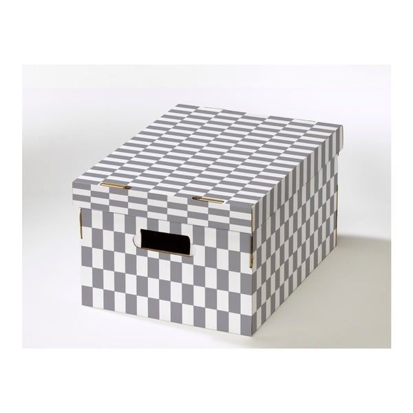 Komplet 2 škatel s pokrovom iz valovitega kartona Kompaktor Lenny, 40 x 31 x 21 cm