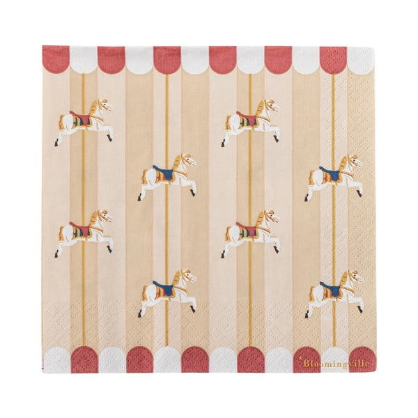 Papirnati prtički v kompletu 20 ks 33x33 cm Merry-go-round – Bloomingville-image-2