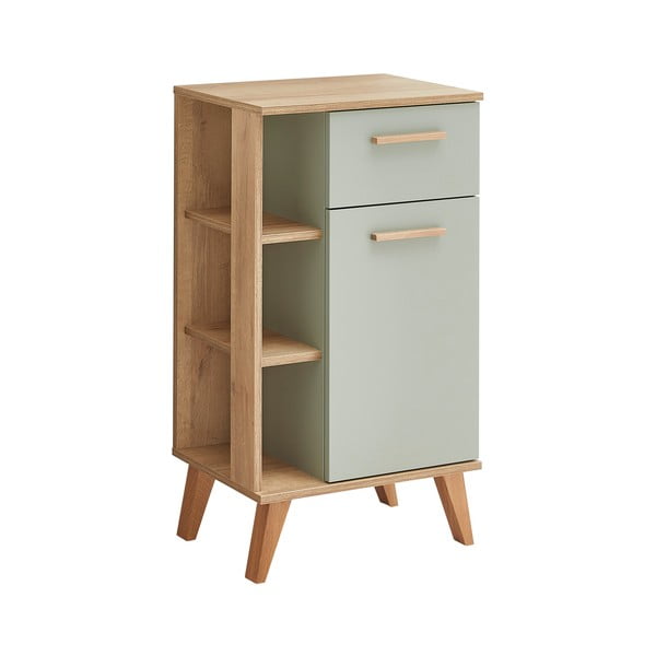 Zelena nizka kopalniška omarica iz hrastovega dekorja 51x90 cm Set 963 - Pelipal-image-2