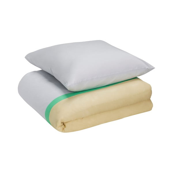 Svetlo vijolična/bež enojna podaljšana bombažna posteljnina 140x220 cm Block – Hübsch