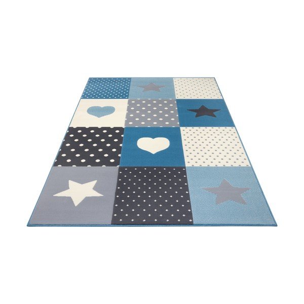 Modra otroška preproga 150x80 cm Pretty Patchwork - Hanse Home-image-3