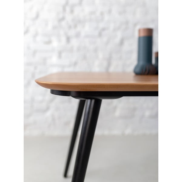 Jedilna miza iz jesenovega lesa s črnimi nogami Ragaba Contrast, 180 x 90 cm-image-1