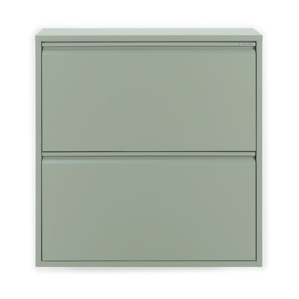 Prašno zelena kovinska preklopna omarica za čevlje 75x77,5x22,5 cm Billy – Spinder Design-image-3