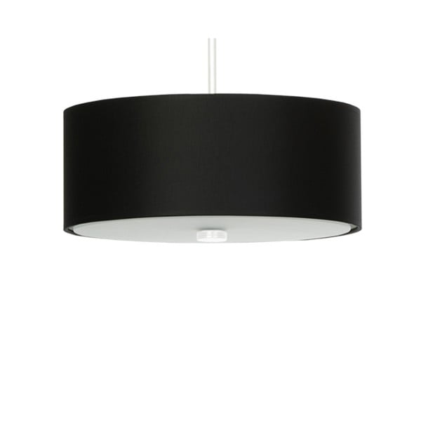Črna viseča svetilka s tekstilnim senčnikom ø 30 cm Herra – Nice Lamps