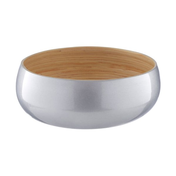 Skleda iz bambusa v srebrni barvi Premier Housewares, ⌀ 25 cm