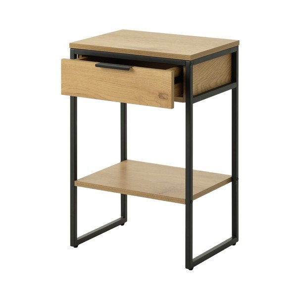 Stranska mizica v hrastovem dekorju 30x40 cm Cesura – Unique Furniture-image-2