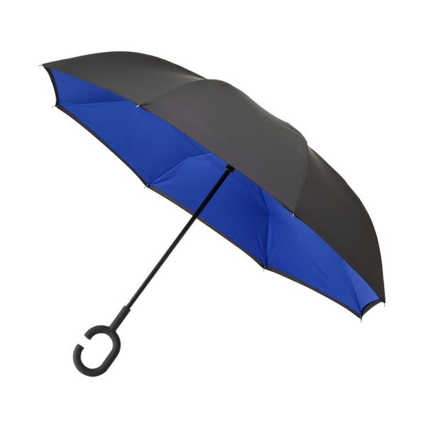 Črno-modri vetrovni dežnik Ambiance Rever, ⌀ 107 cm