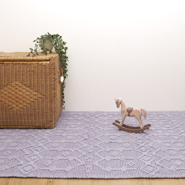 Siva bombažna ročno izdelana preproga Nattiot Blonder, 110 x 170 cm-image-4