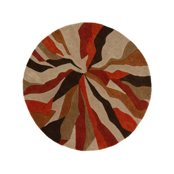 Oranžna preproga Flair Rugs Splinter, ⌀ 135 cm